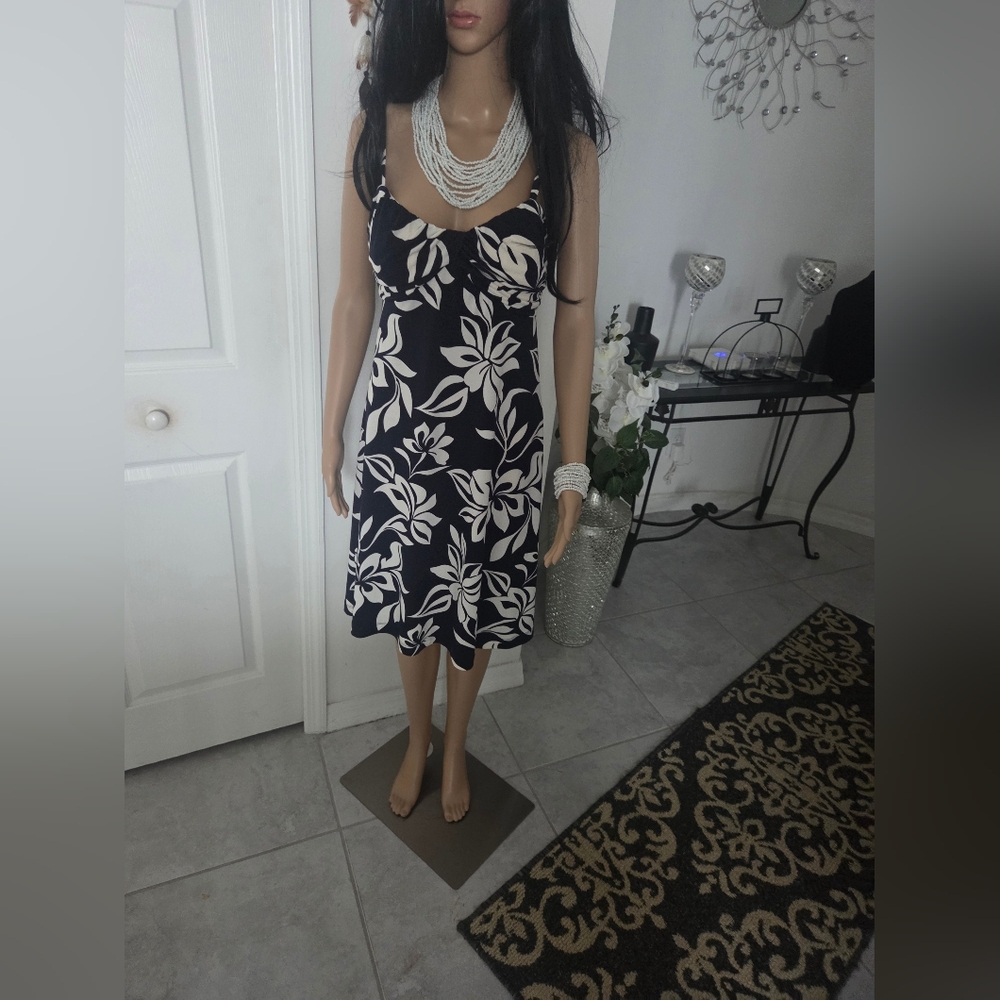 Tommy Bahama Navy /white Dress S EUC